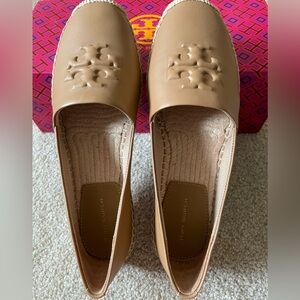 New Tory Burch Leather Espadrilles, Sz 7, New in Box